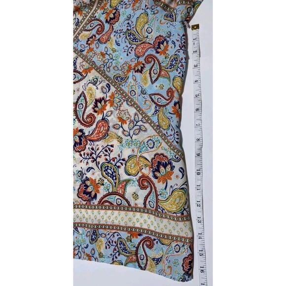 Fig & Flower Blouse Top Womens Size M Paisley Summer Spring Shirt - Picture 7 of 8